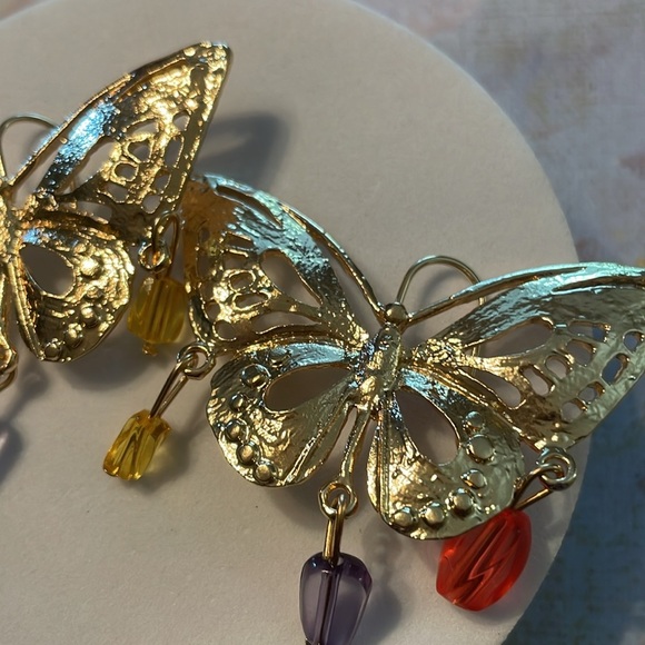 Zara Butterfly Charm Earrings - Picture 8 of 13